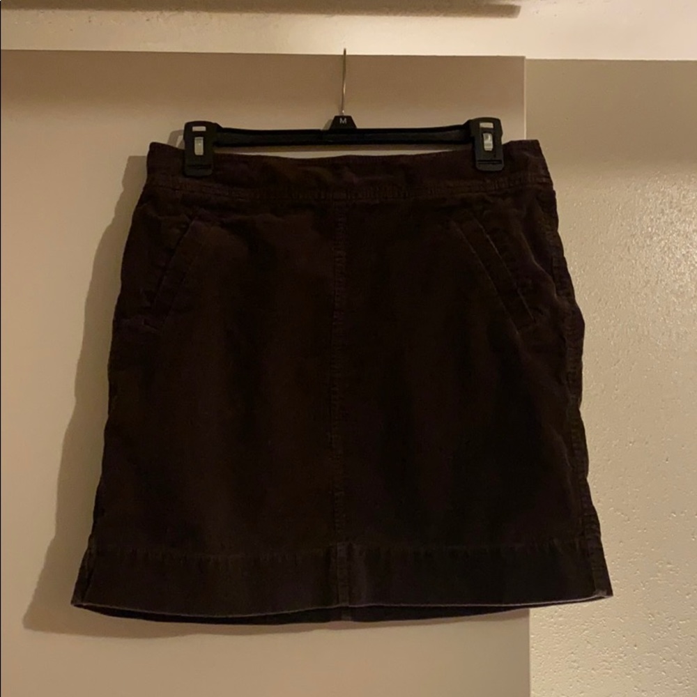 Loft brown corduroy skirt